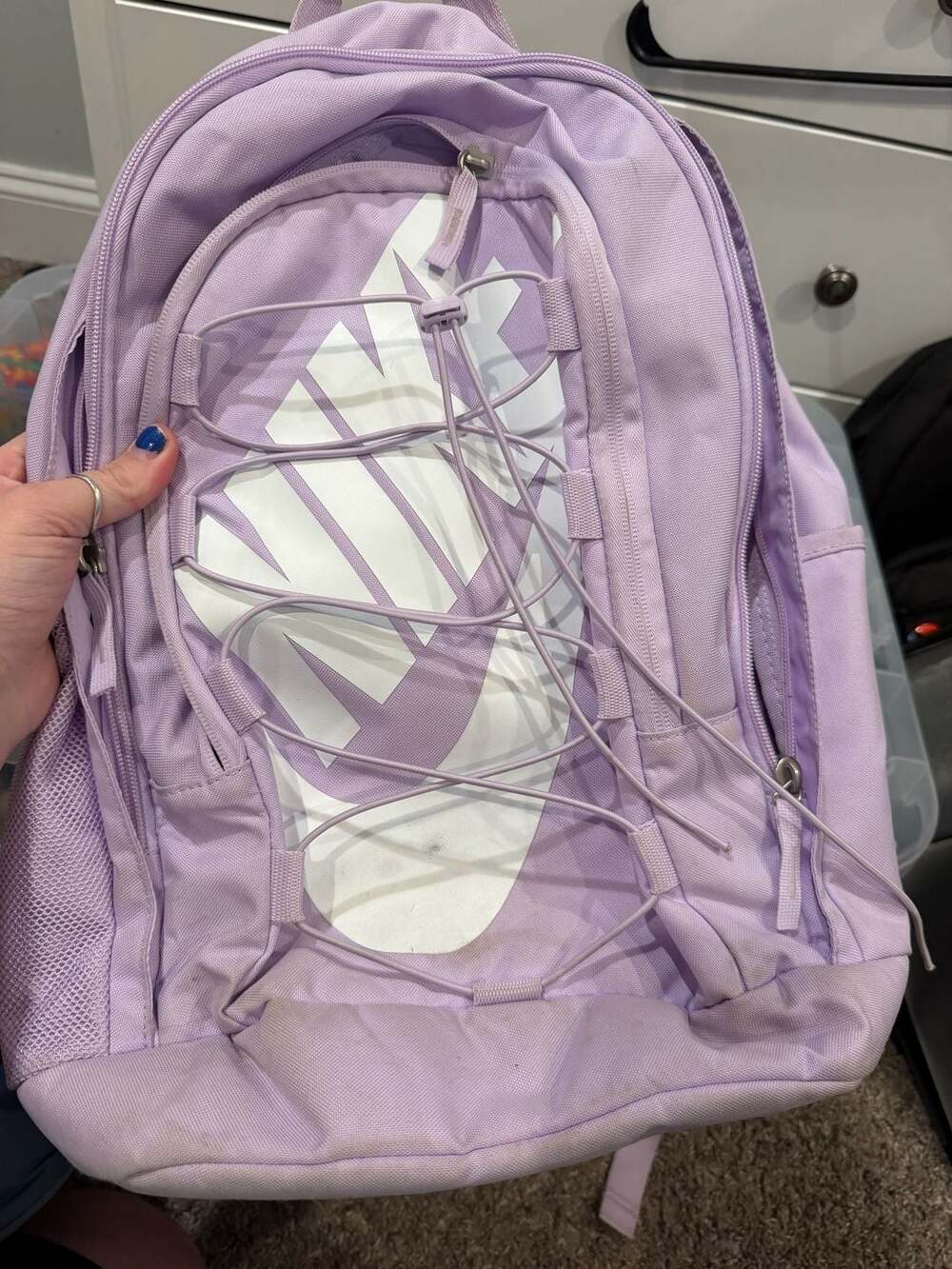 Nike Hayward 2.0 Backpack Lilacbloom Purple with Bungee Cord